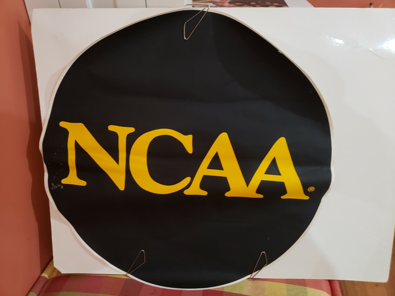NCAA Sticker Decal Unused 23×22.5 inches Basketball Yellow Black