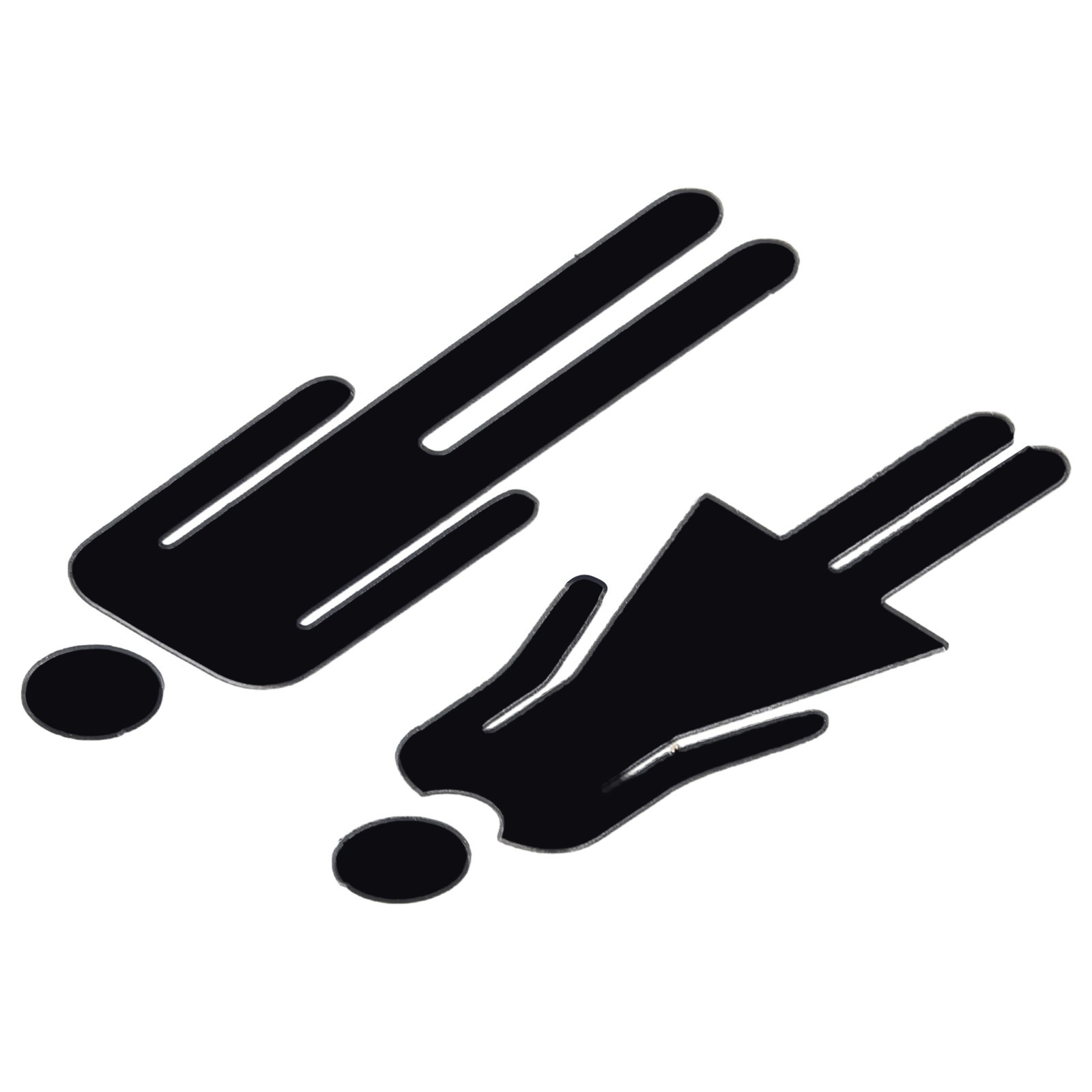 Brand New Sticker Toilet Sign Signage WC Door 1 Pair 3D for acrylic Bathroom