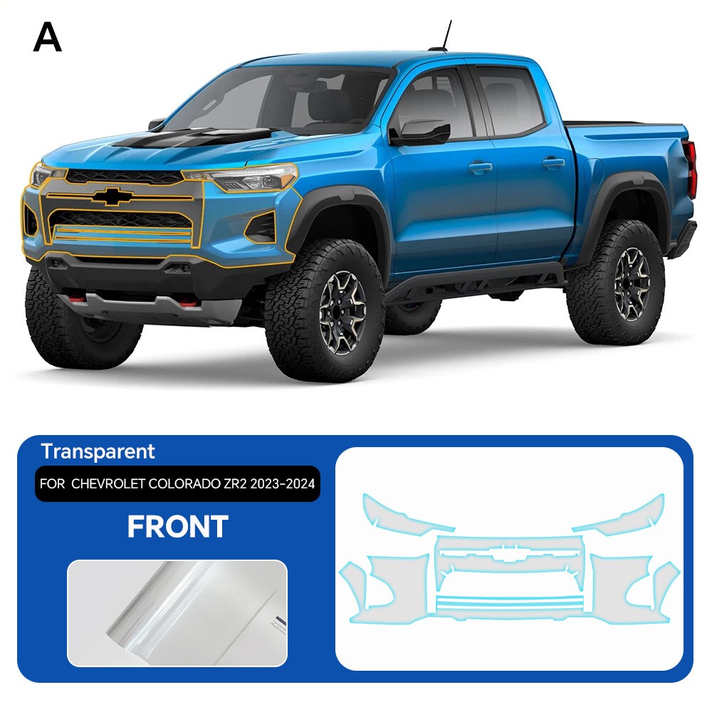 Chevrolet Colorado ZR2 2023-2024 Full Car PreCut Paint Protection Film Gloss PPF