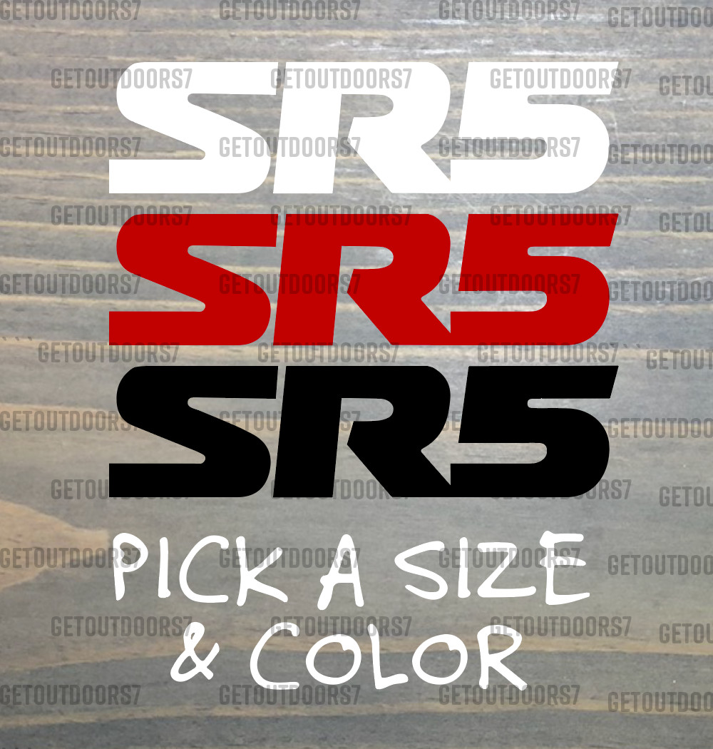 SR5 Sticker Decal Toyota 4Runner 4 Runner Red White Black 3rd Gen Fog Lights XO
