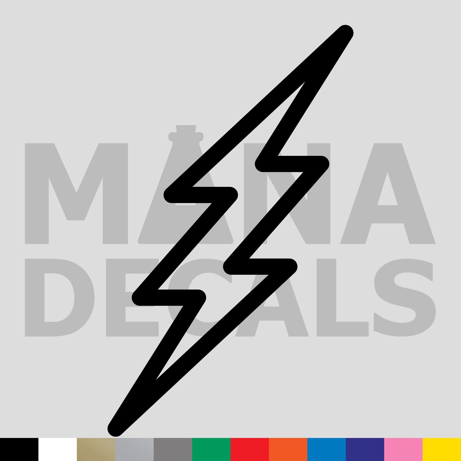 Lightning Bolt Outline Vinyl Die Cut Decal Sticker – Shock Electric Power Charge