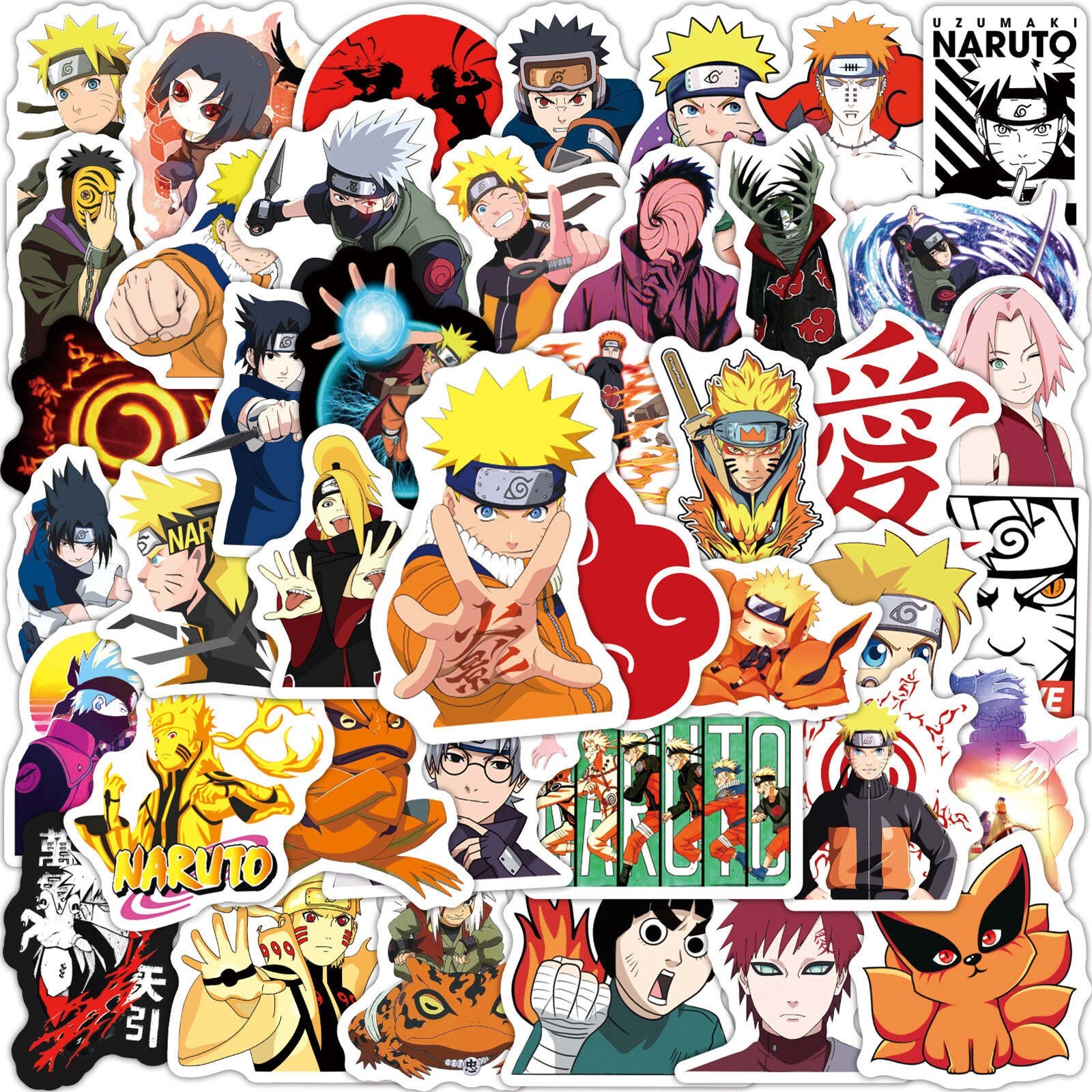 Naruto Shippuden Boruto Japanese Anime Random 10 PCS Stickers – No Duplicates