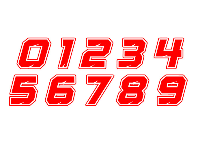 Adesivo stickers numero racing con nome gara moto scooter quad cross motard