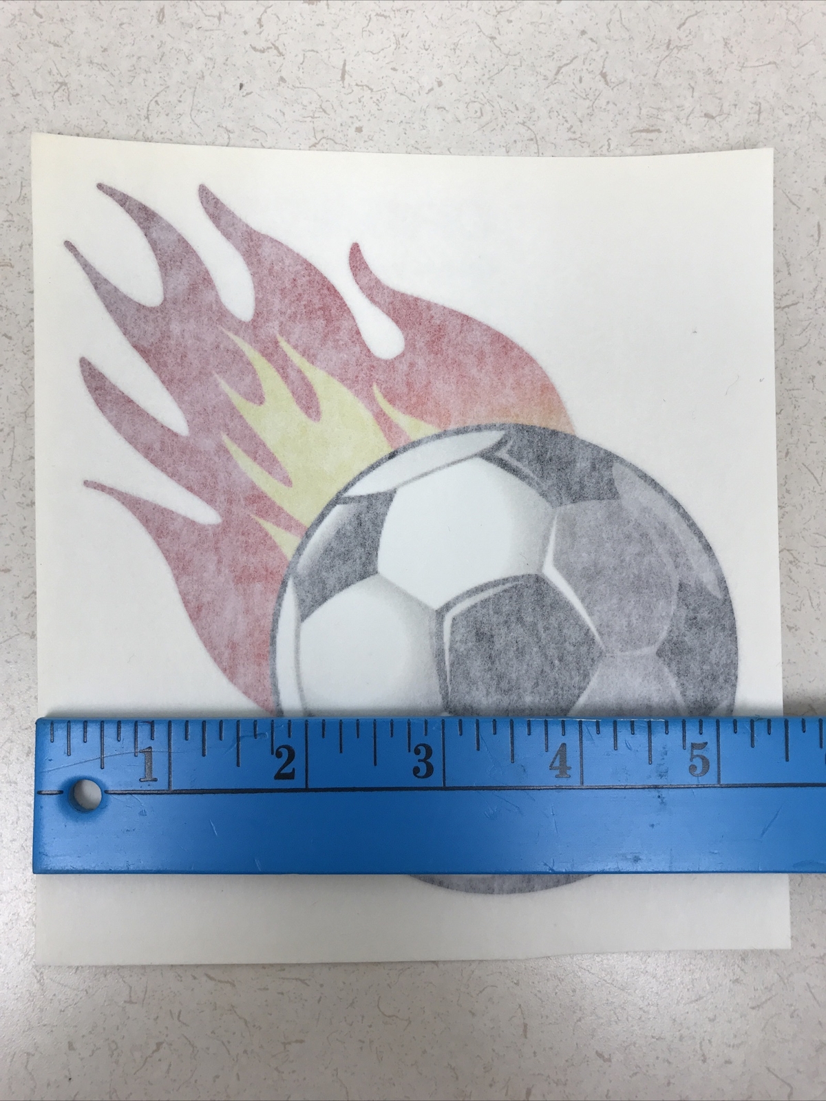 Sticker Decal Flaming SOCCER BALL Car Sports Vinyl Waterproof Football Fire