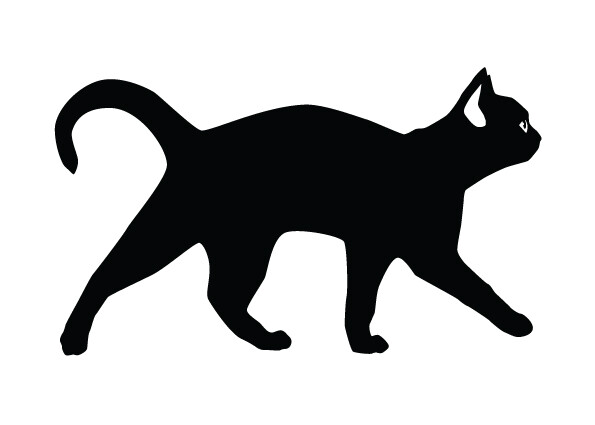 Cat Sticker – Black Cat #1 Die Cut Vinyl Decal 4-21 in Kitty Cat Outdoor Sticker