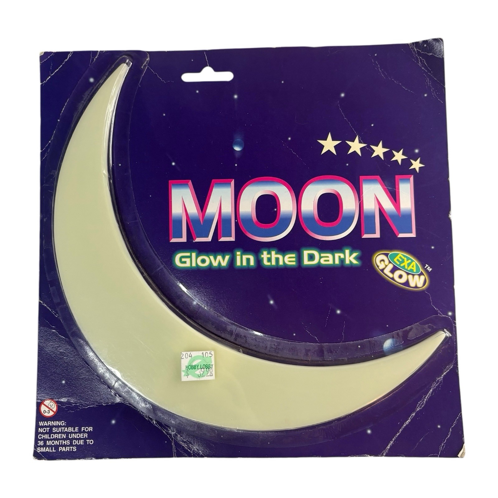 SEALED Vintage "Moon Glow in the Dark" Space Star Bedroom Large Size Y2K 90s NOS