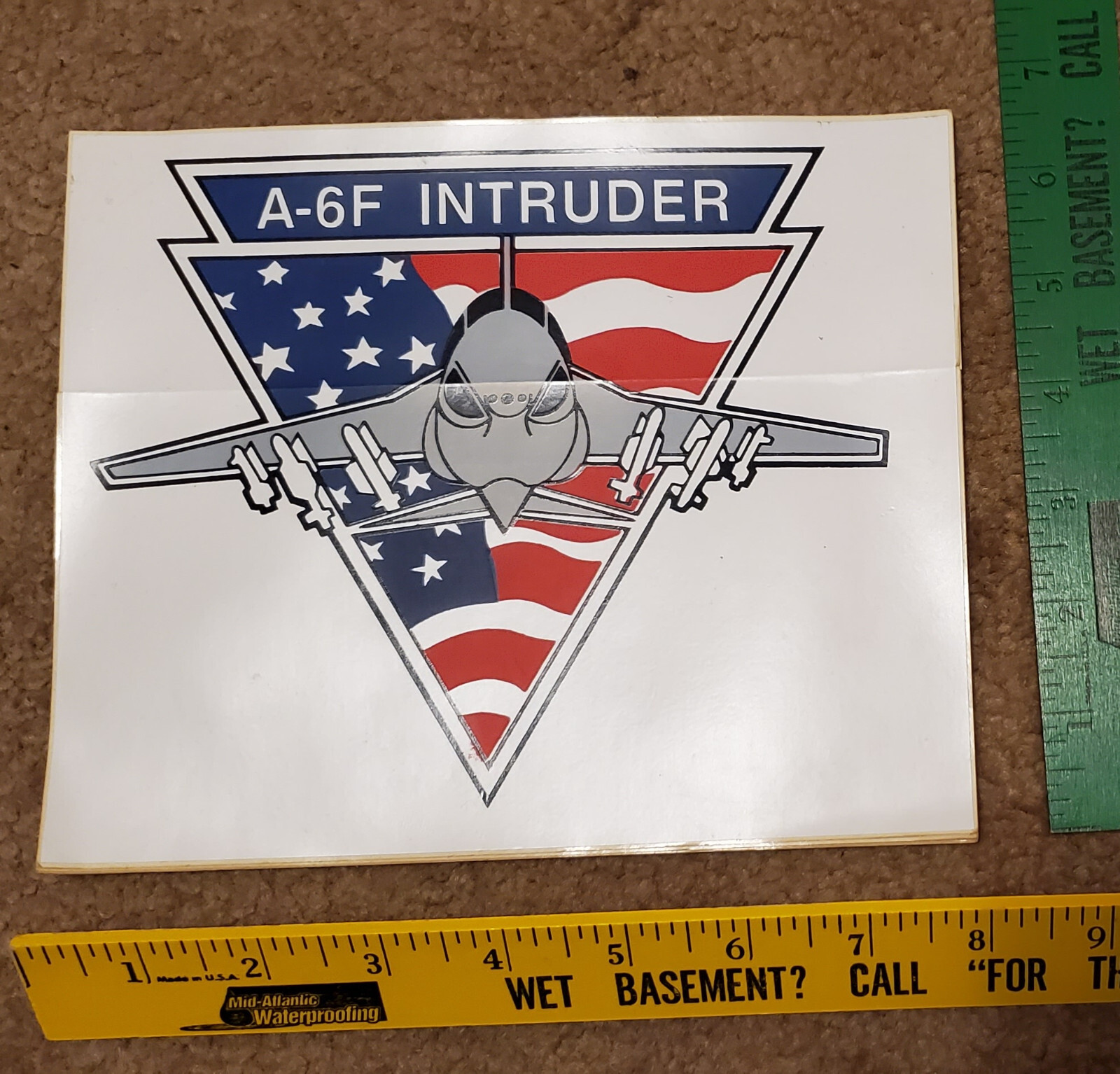 Vintage Grumman A-6F Intruder 8" x 6.5" Sticker