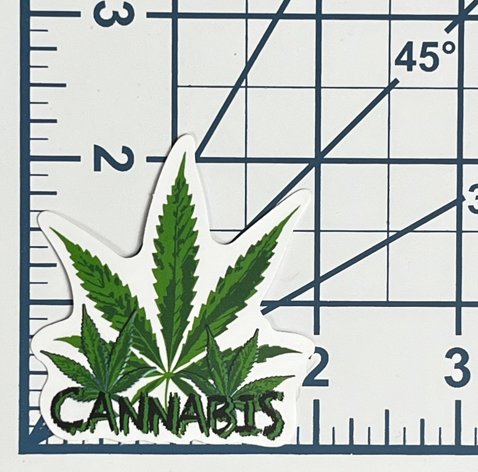 Cannabis Leaves Vinyl Sticker Weed Logo Decal Pot Leaf 420 Stoner Gift Art Green