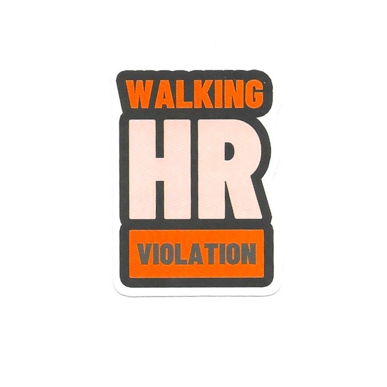 Walking HR Violation Vinyl Sticker Funny Office Job Novelty Joke Gag Gift