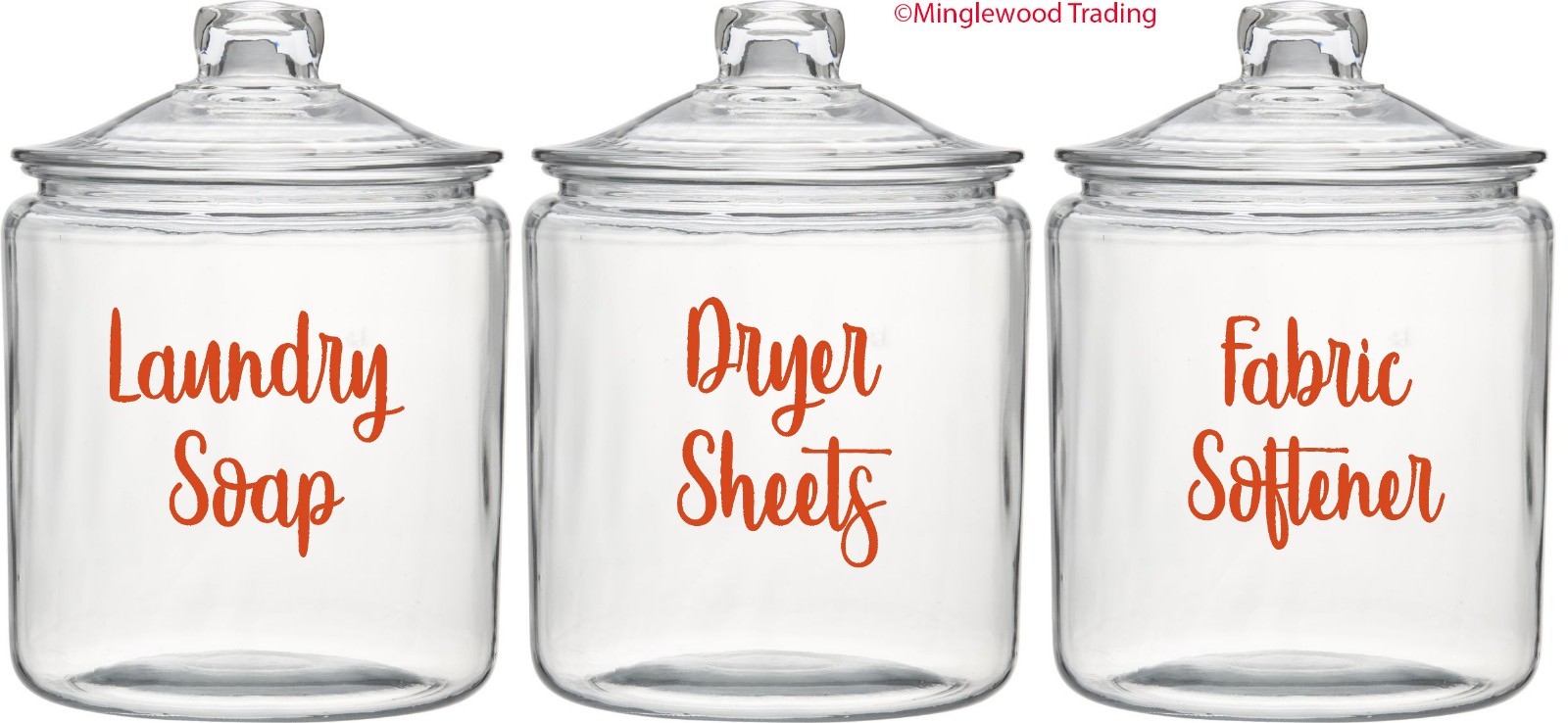 Laundry Room V3 Set Vinyl Decals | Laundry Soap | Fabric Softener | Dryer Sheets