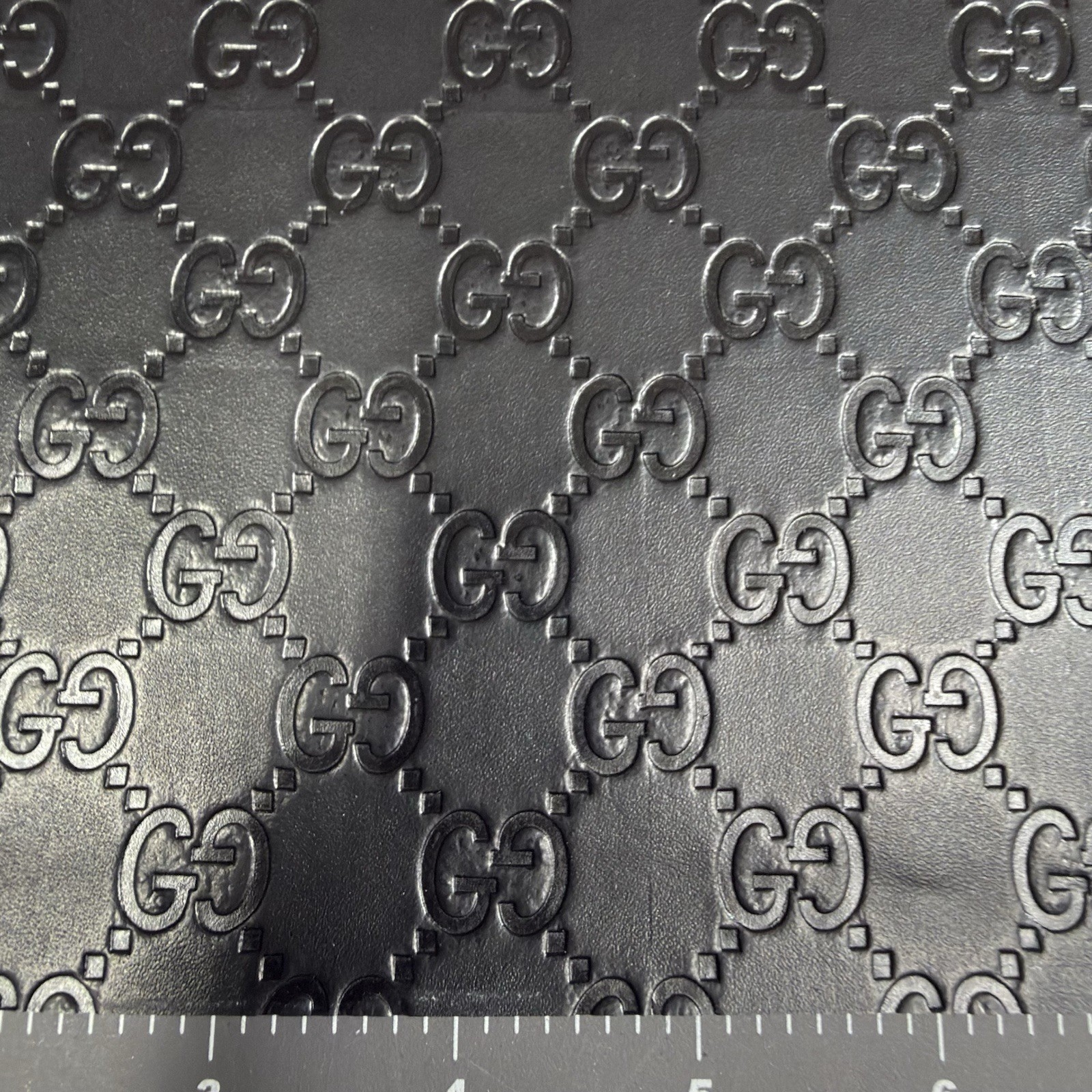G.G. Black Embossed Monogram Vinyl For Crafting piece 12" X 12"