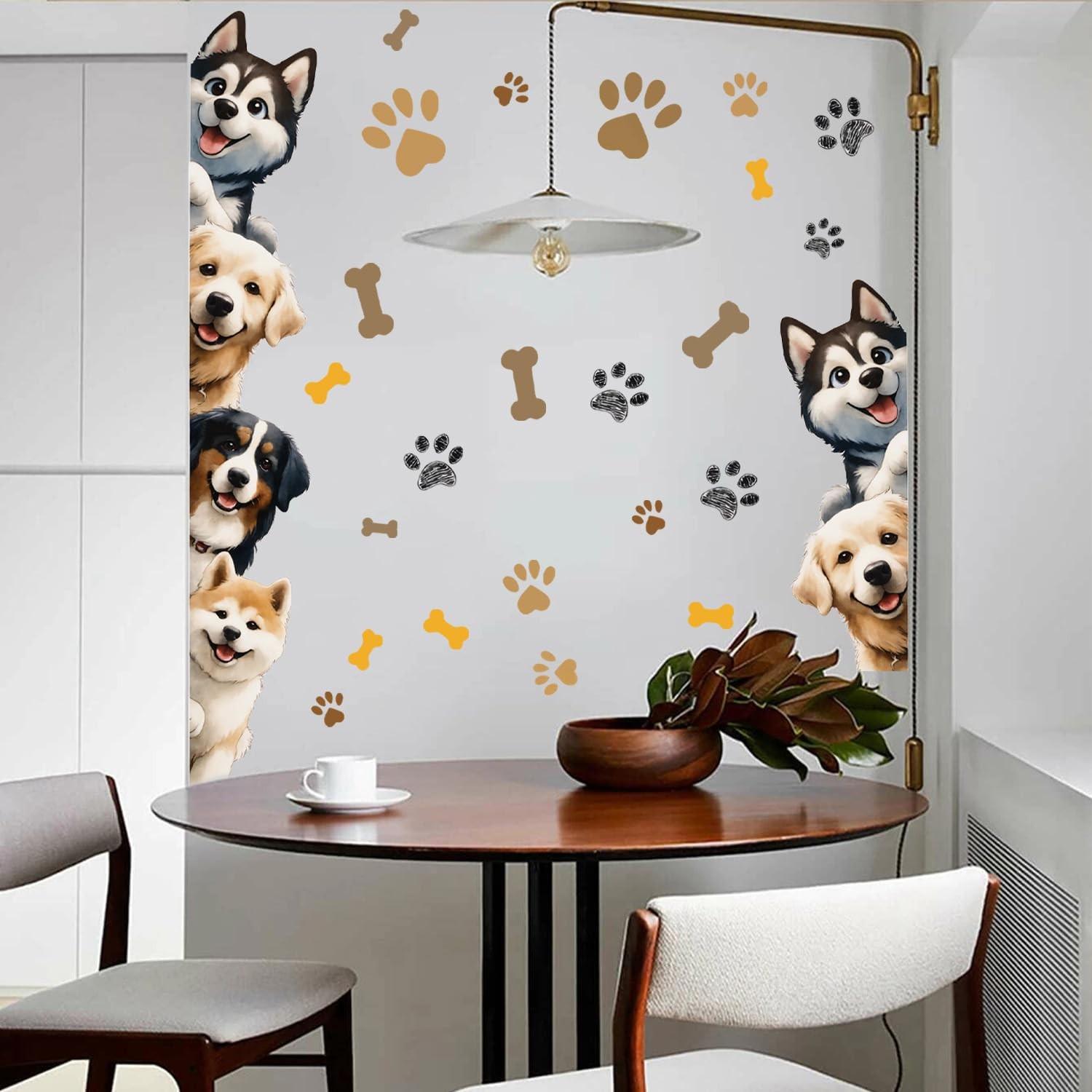 Dog Wall Decor Paw Print Stickers Decal Dog Door Room Pup Art Wall Decor for