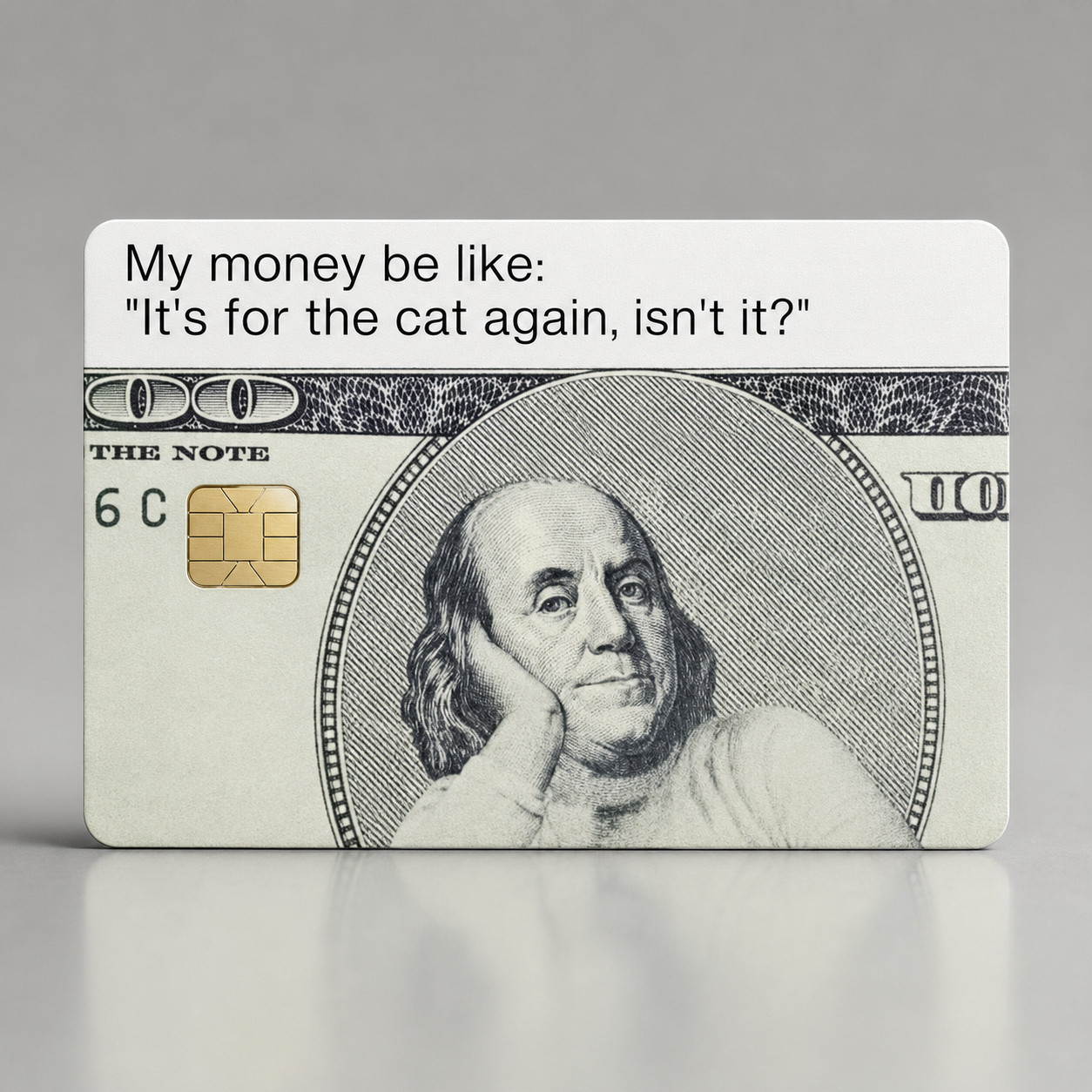 Funny Fed-Up Founding Father Money Meme Debit Card Credit Card Skin