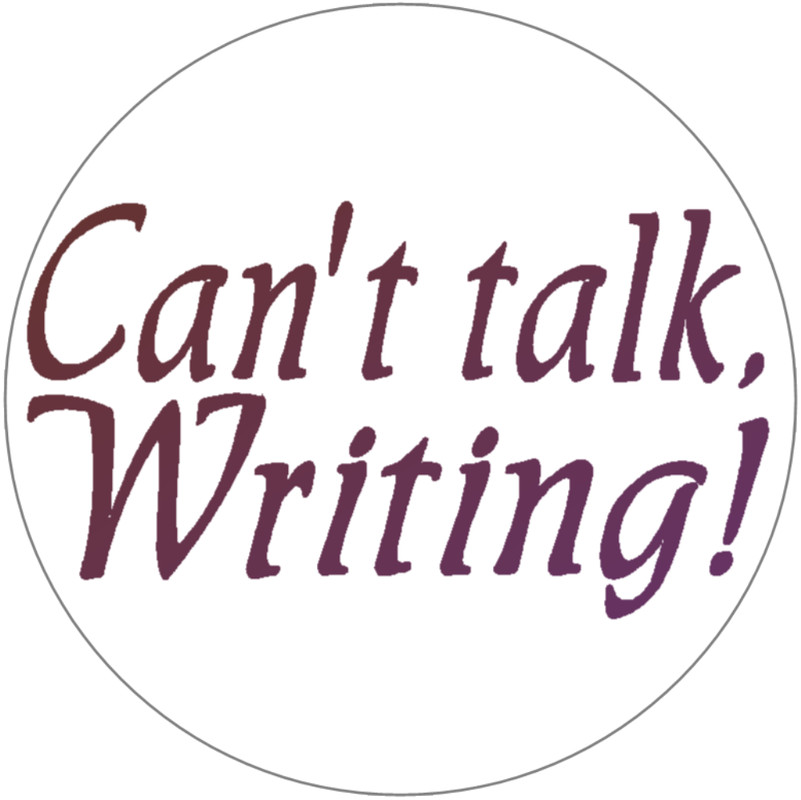 Can't Talk Writing! – 3 Pack Circle Stickers 3" x 3" – Writer Humor