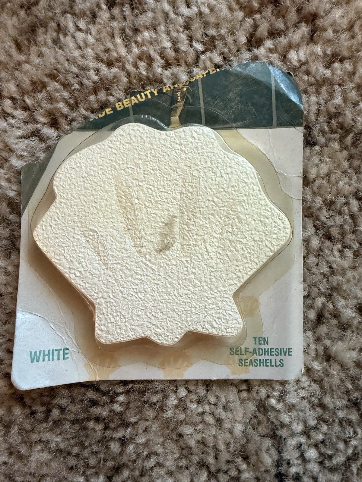 Unopened Early 1990s Self Adhesive Seashells for wall or floor