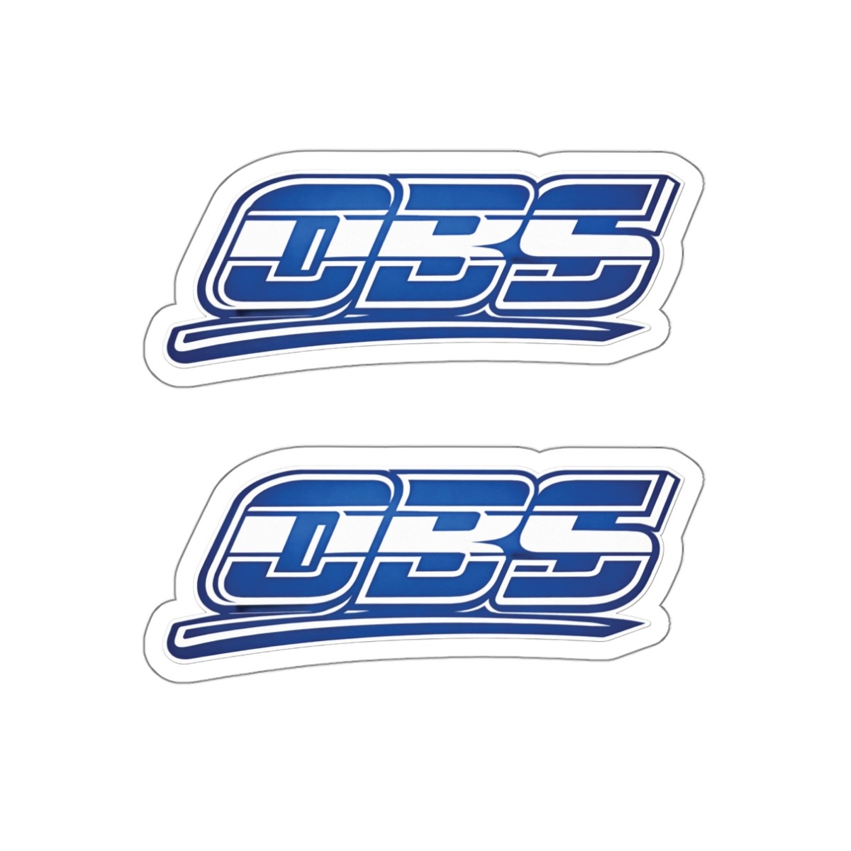 OBS Logo Vinyl Sticker 2 Pack Blue Die Cut Decal Truck Car