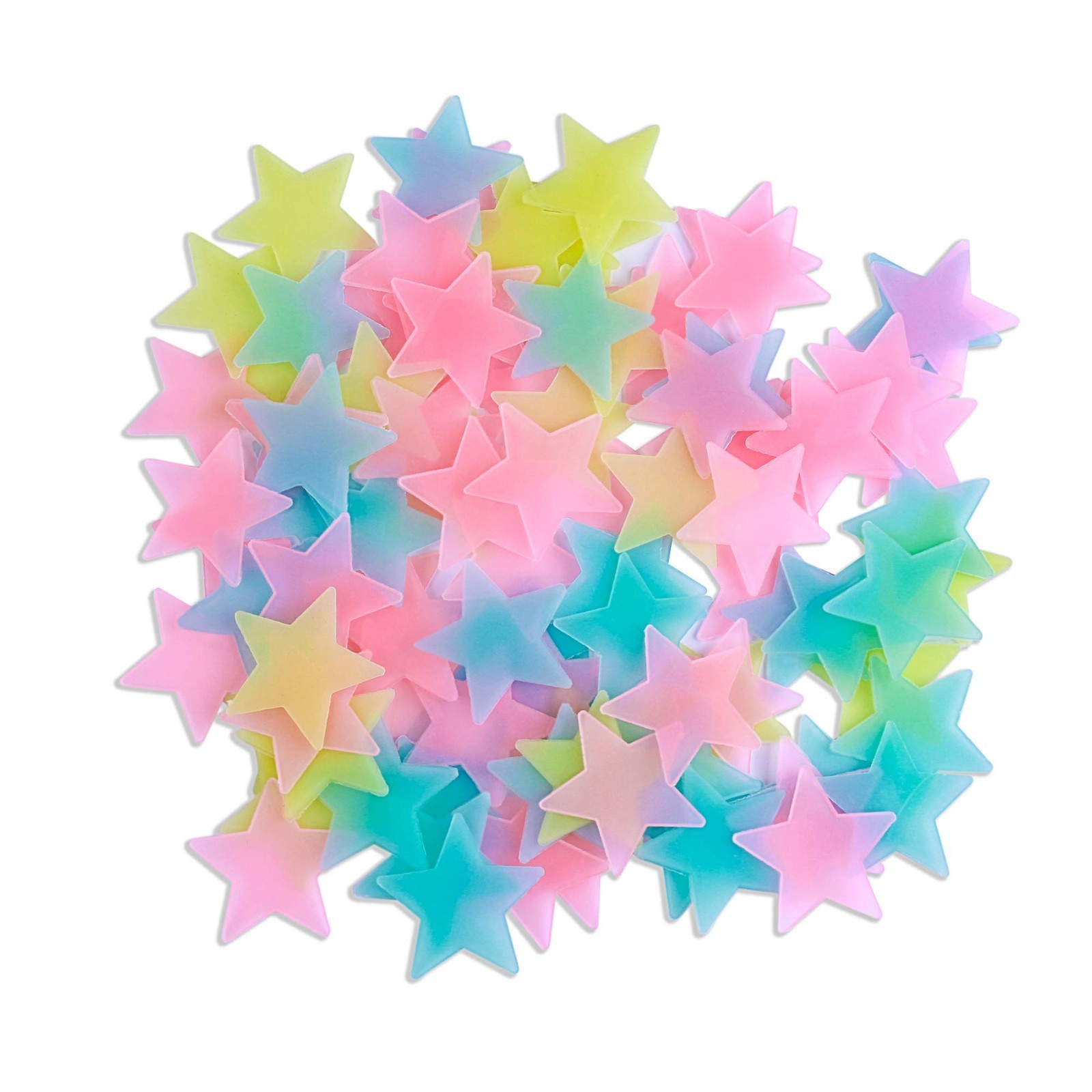 100pcs Glow in The Dark Stars Wall Stickers Ceiling Kids Room Decor Luminous Set