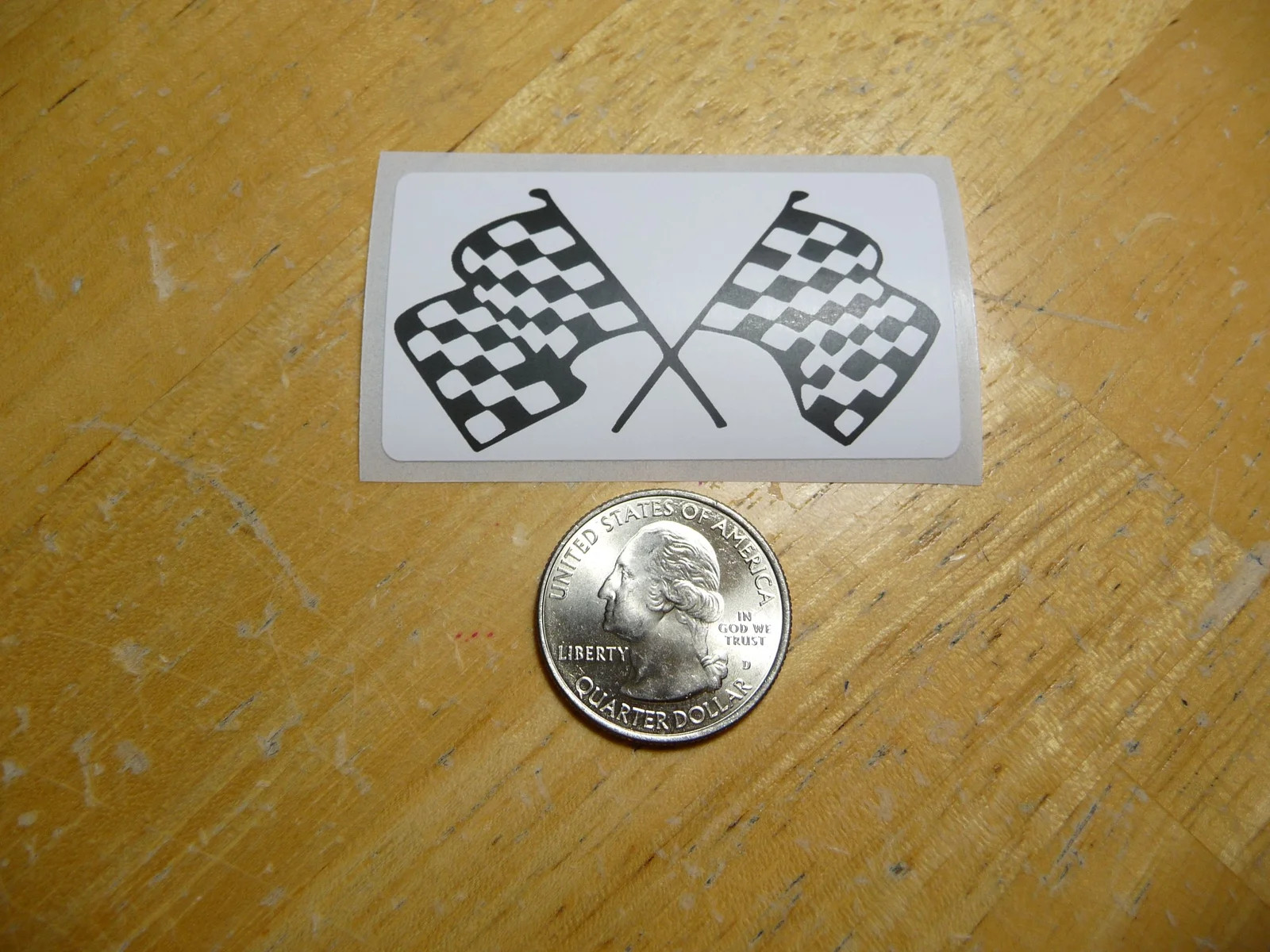 CHECKERED FLAG STICKER DECAL 1 – 50 BULK PACK FUNNY SLOT CAR RACING RACE WINNER