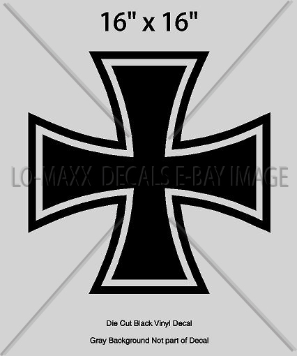 Iron Cross German Military Emblem Aircraft Fighter Bomber Insignia Decal Sticker