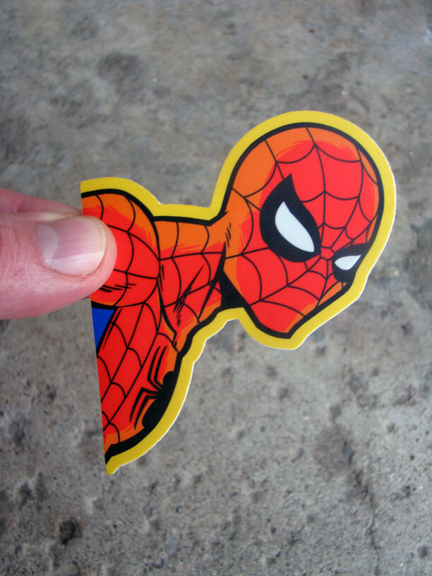 3" Peeking Spider-Man Vinyl Sticker 80s Marvel Car Laptop Comic Decal