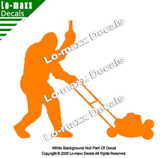 Sasquatch Lawn King: Beer and Blades Lawn Care Edition Die-Cut Vinyl Decal