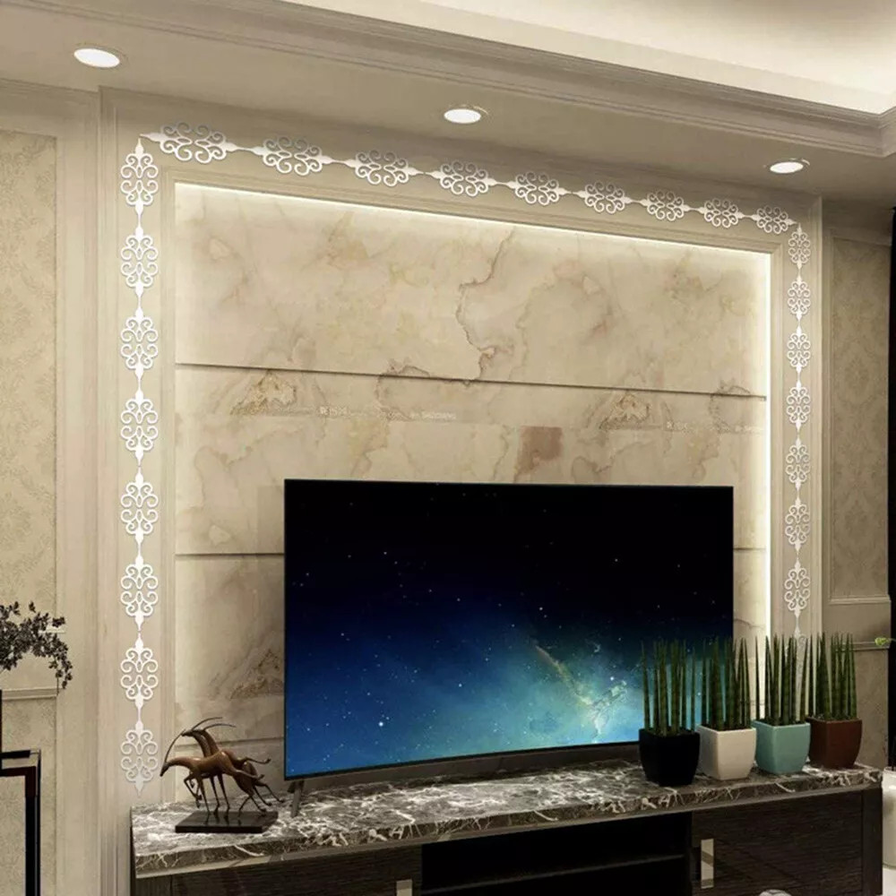 20pcs 3D Acrylic Mirror Wall Stickers Mural Decals Living Room DIY Home Decor