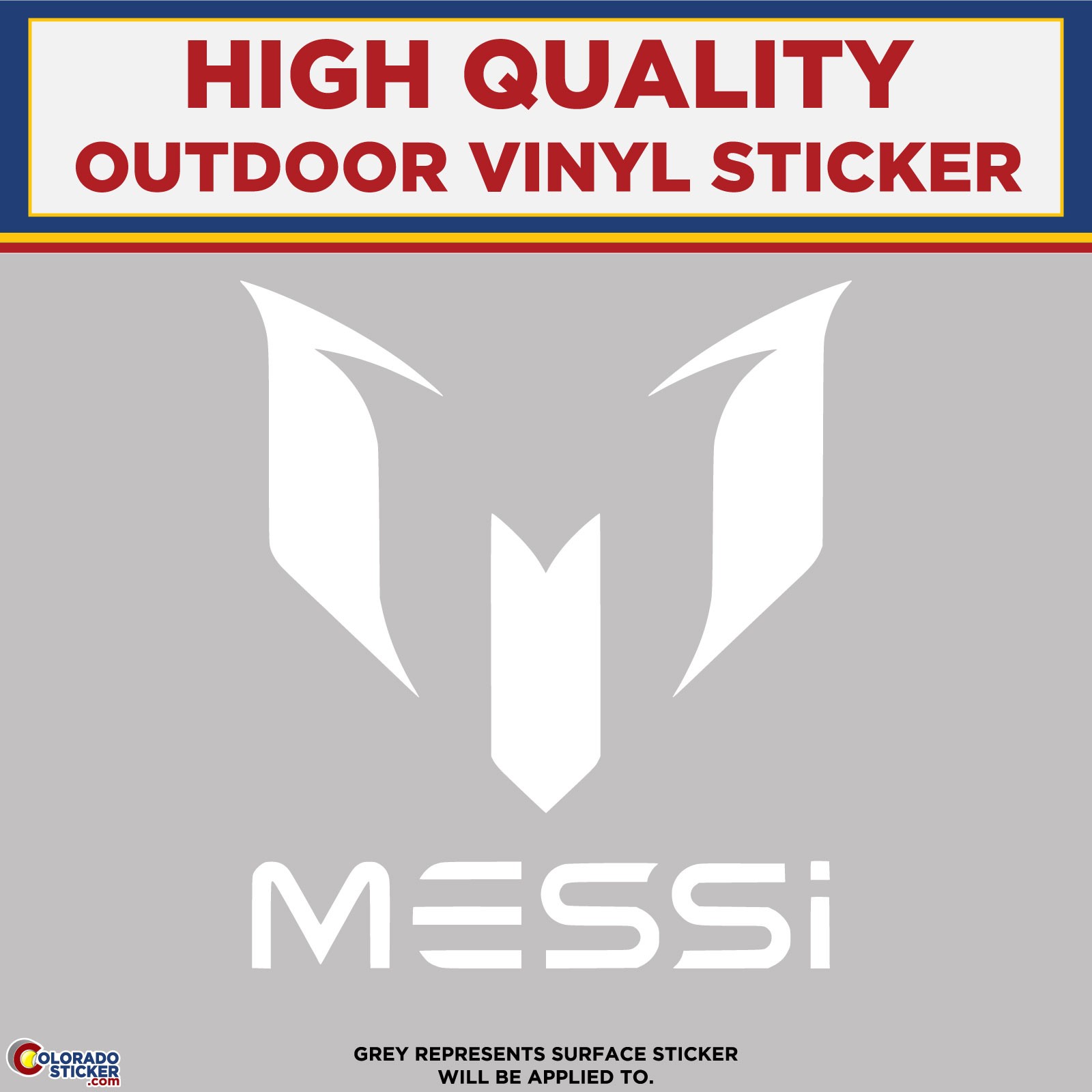 Messi Logo Die Cut, High Quality Vinyl Stickers Decal