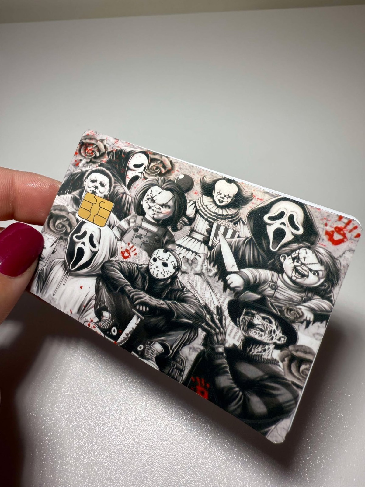 Credit Card Skin – The Men of Horror Black and White Design
