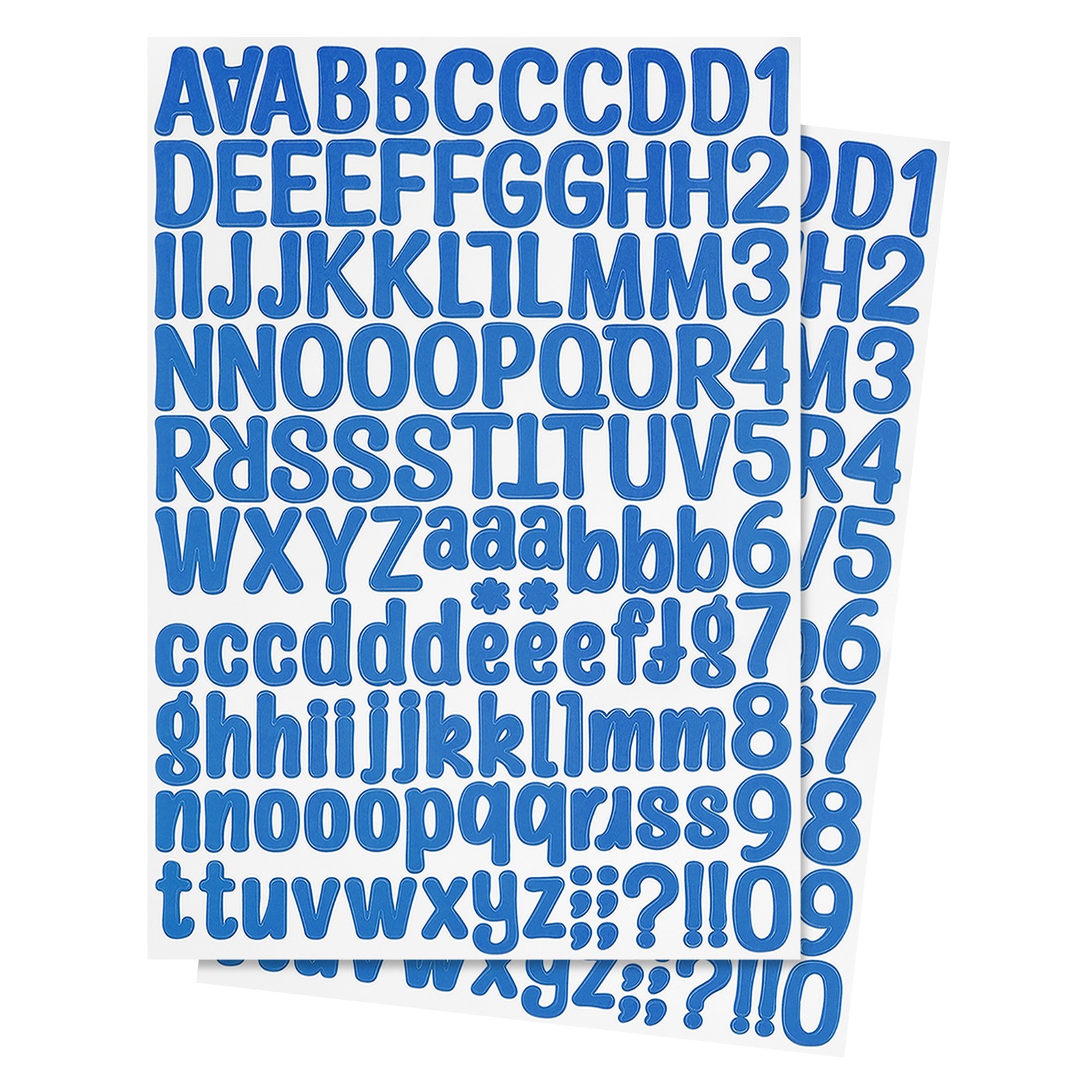 Letter Stickers 1 Inch, 12 Sheets Self Adhesive Alphabet Sticker, Dark Blue
