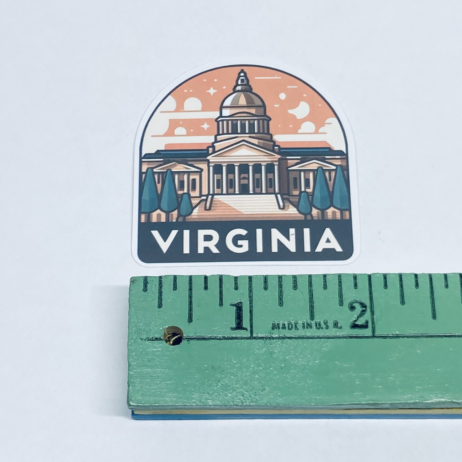 Virginia State Capitol Building Sticker Vinyl USA Travel Souvenirs Art Tc6