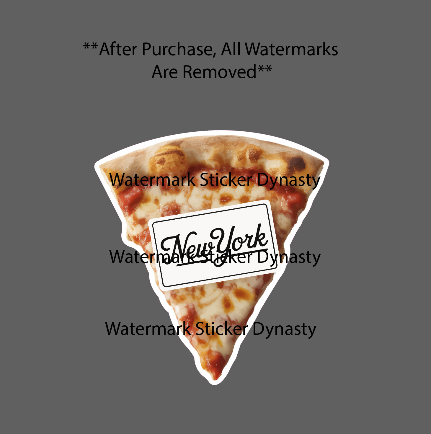 New York Pizza Sticker Waterproof Decal Slice State NYC Food Pizzaria Gift NEW