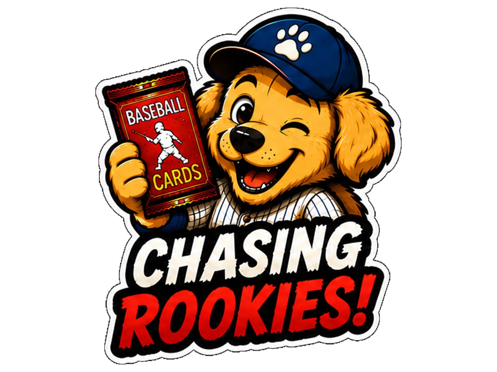 Pack Dog Decal Sticker Trading Card Pack Opening Sticker Car Window Bottle