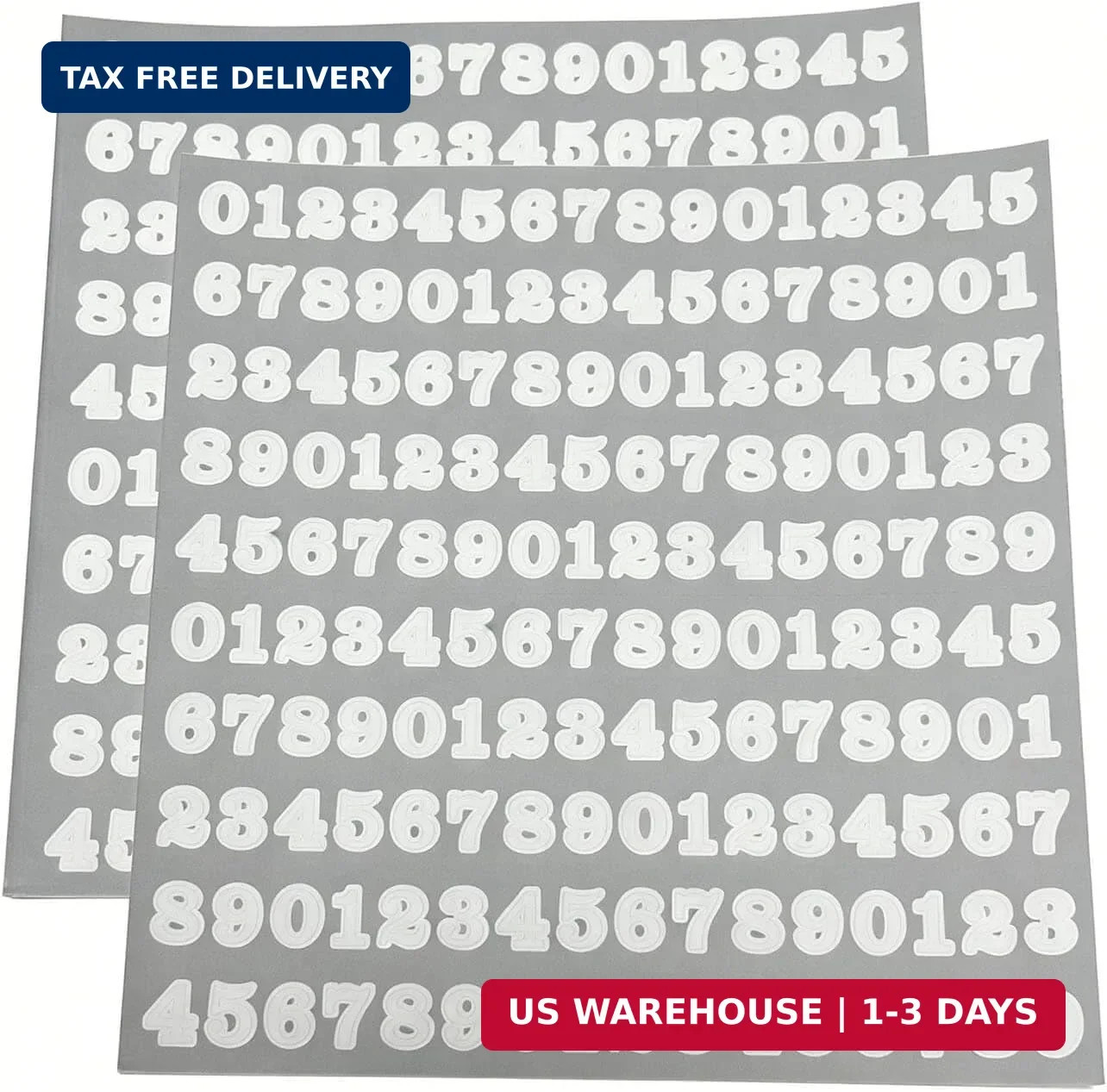 1600 Pcs 0.5 Inch Number Stickers,10 Sheets Vinyl Waterproof Mailbox Numbers,Sel