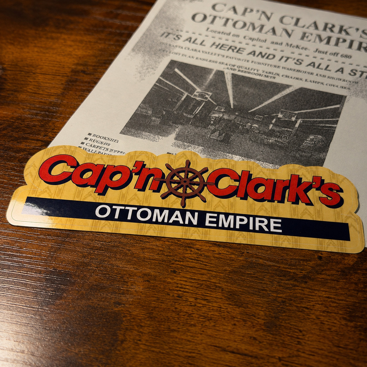 Backrooms A24 Movie Cap'n Clark's Ottoman Empire 6in Vinyl Decal Sticker