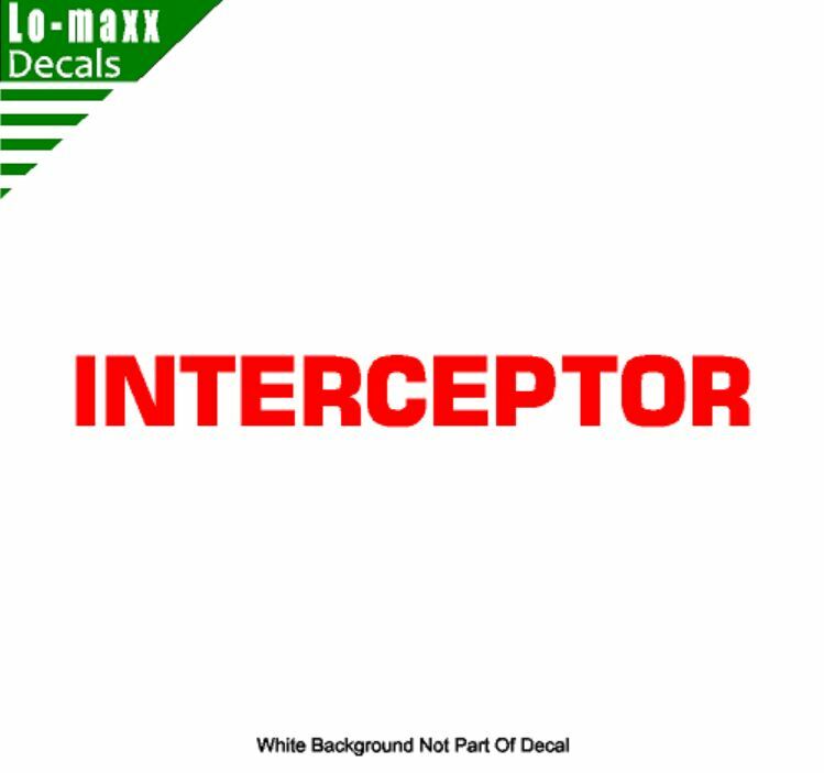 Mad Max INTERCEPTOR The Road Warrior High Performance Die Cut Vinyl Decal