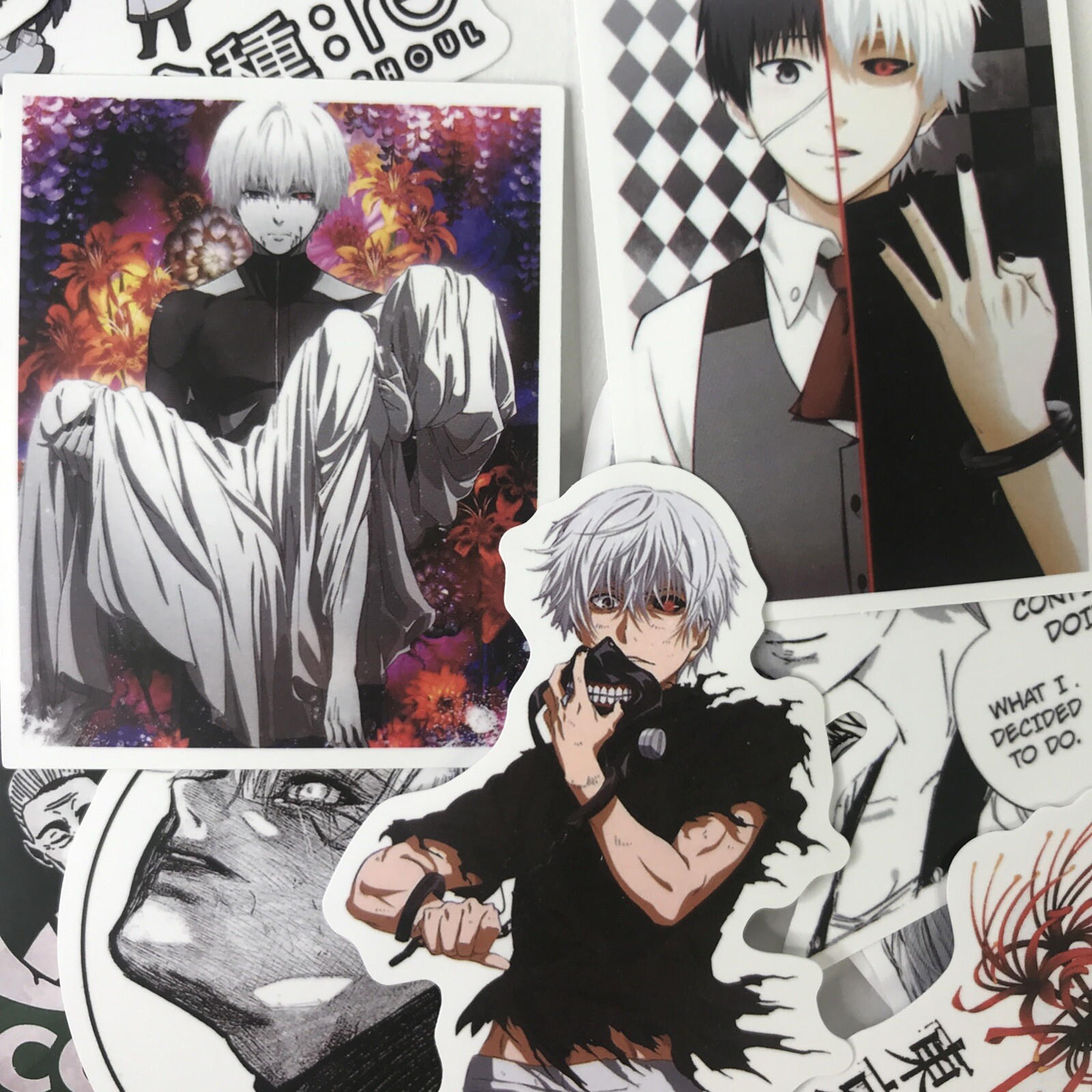 50pc Tokyo Ghoul Dark Fantasy Manga Guitar Laptop Notebook Decal Sticker Pack
