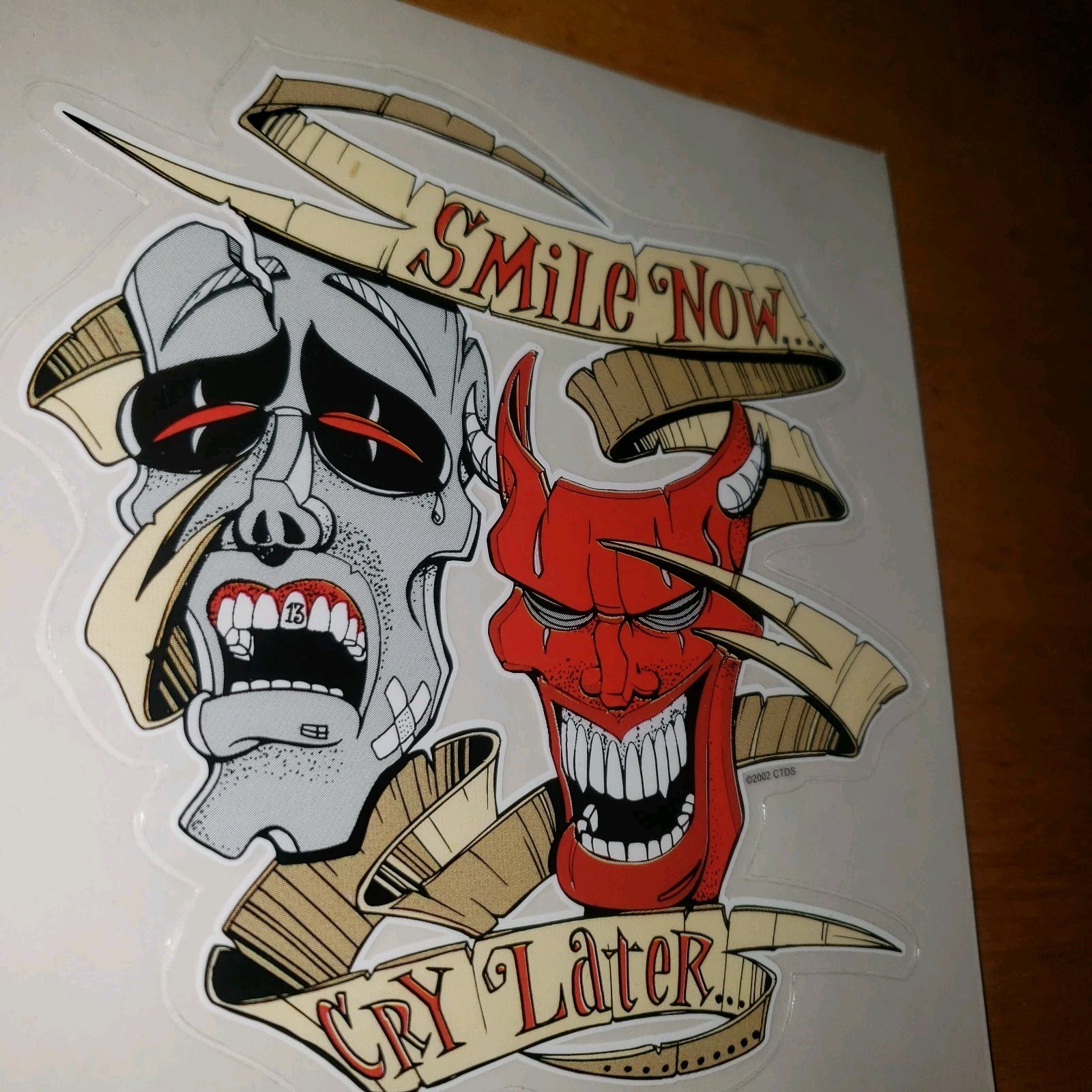Smile Now Cry Later Clown Jester Car Truck Window Laptop Vinyl Decal Sticker