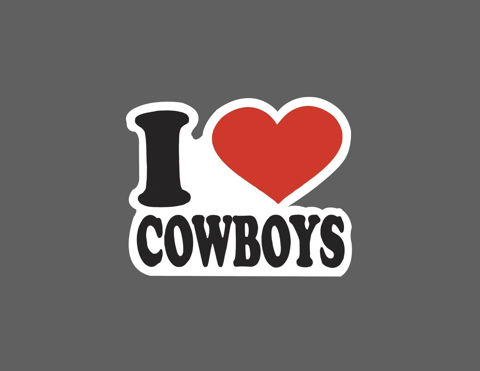 I Love Cowboys Sticker Country Waterproof