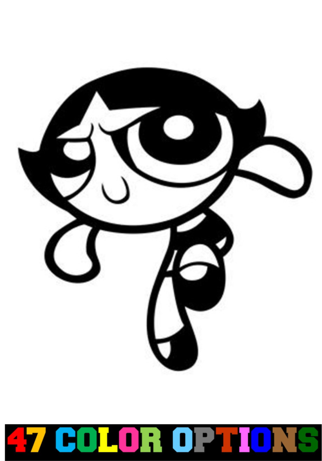 Vinyl Decal Truck Car Sticker Laptop – Cartoon Powerpuff Girls Buttercup