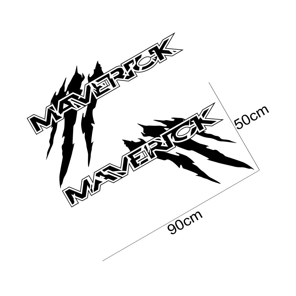 Aftermarket Ford Maverick Claw Style Pickup Bed Side Graphic Kit – Vinyl Decal (