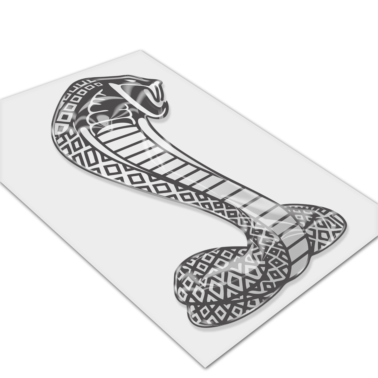 Ford Mustang Cobra 4" Full-Color Flexible 3D Clear Dome Decal