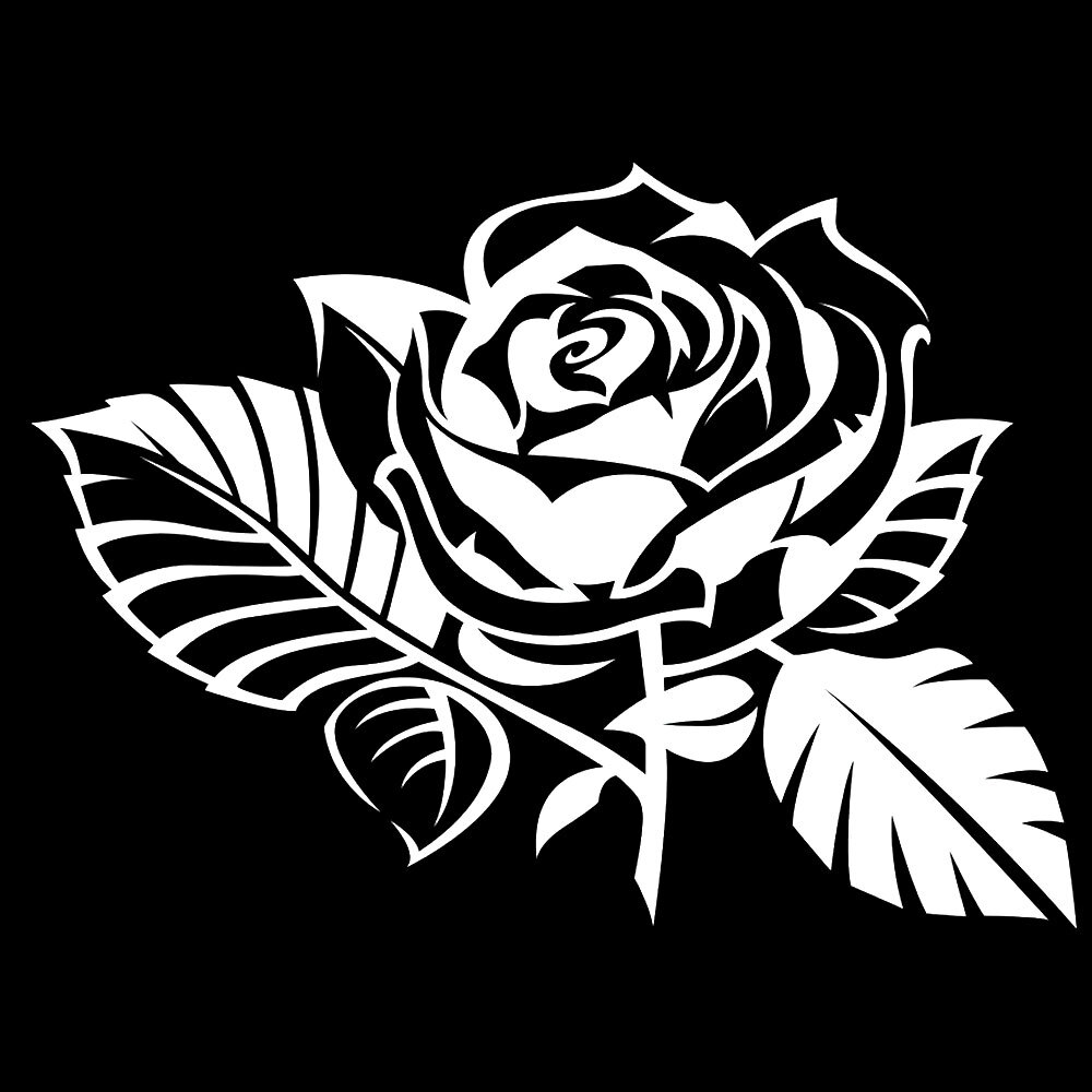 Graphic Rose Vinyl Decal Car Truck Window Tumbler Laptop Tablet Any Flat Surface