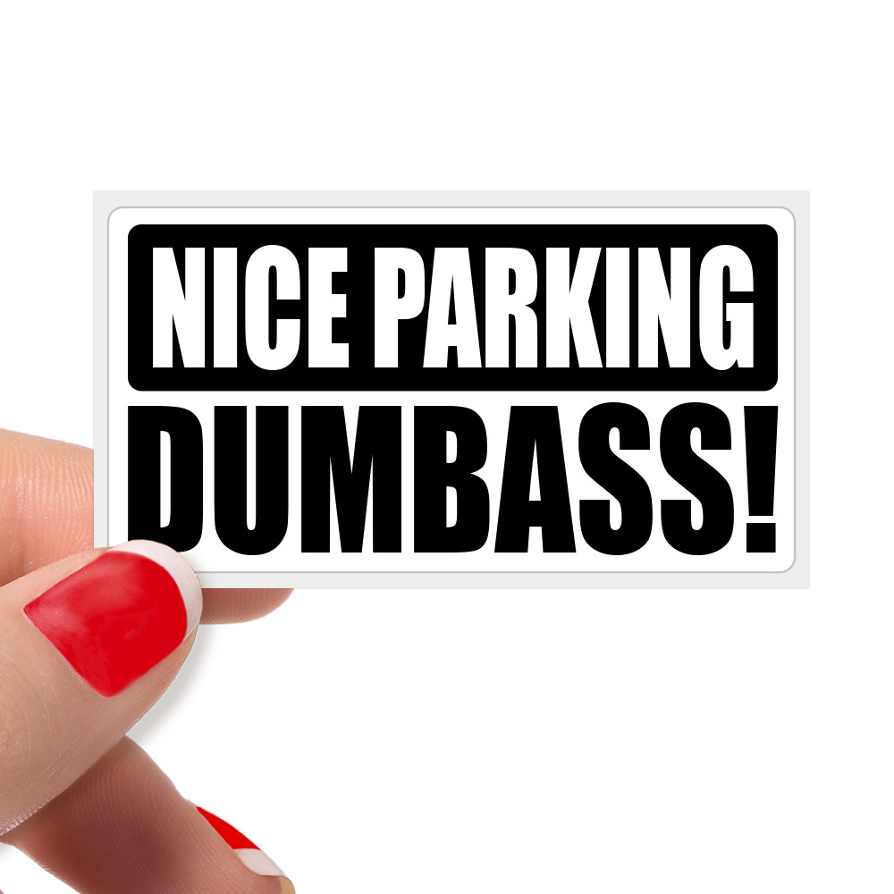 Nice Parking Dumma$$! Funny Prank Gag Sticker Bulk Packs 25+ Stickers for Cheap