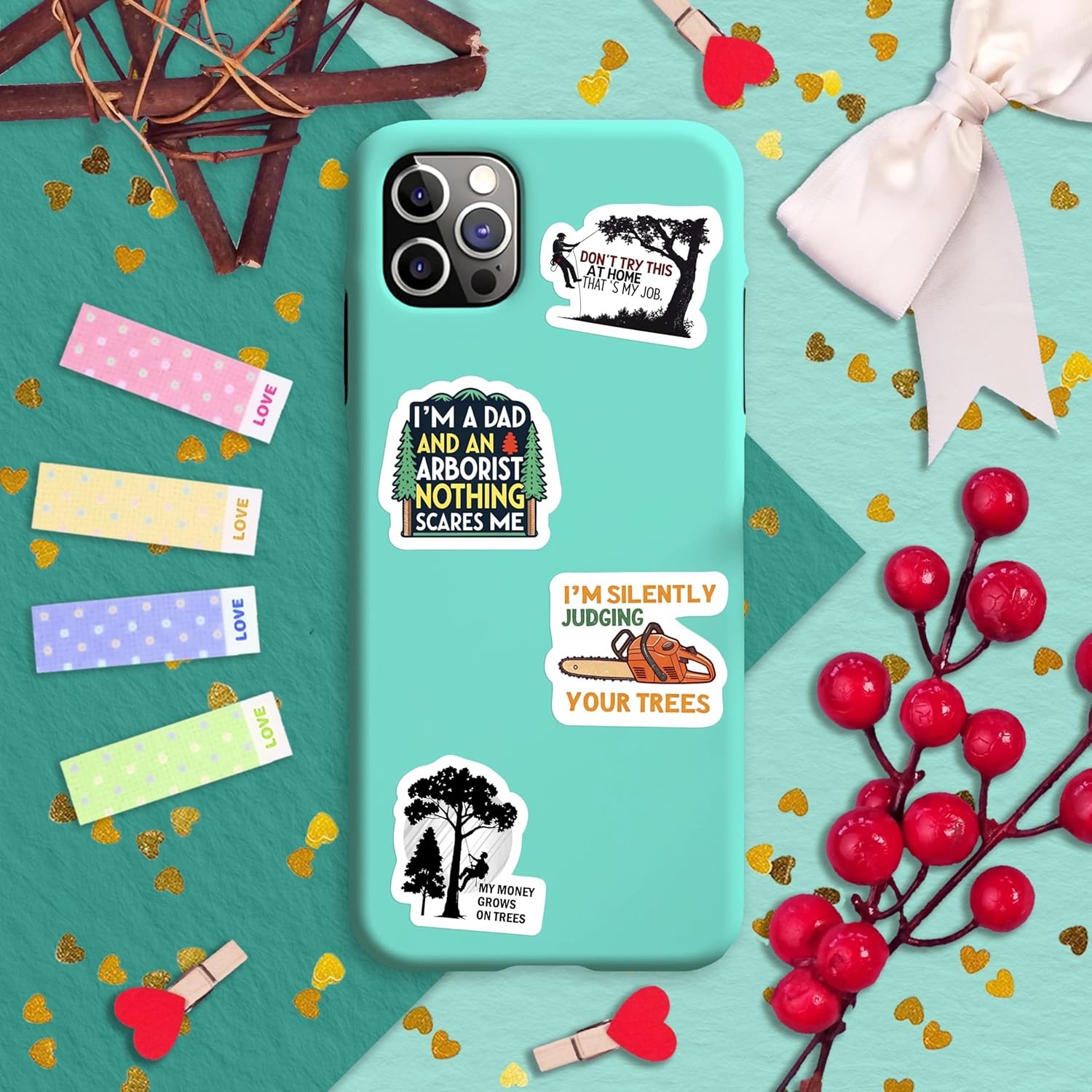 Fun Arborist Stickers Pack for Hard Hats, Laptops, Water Bottles, and More