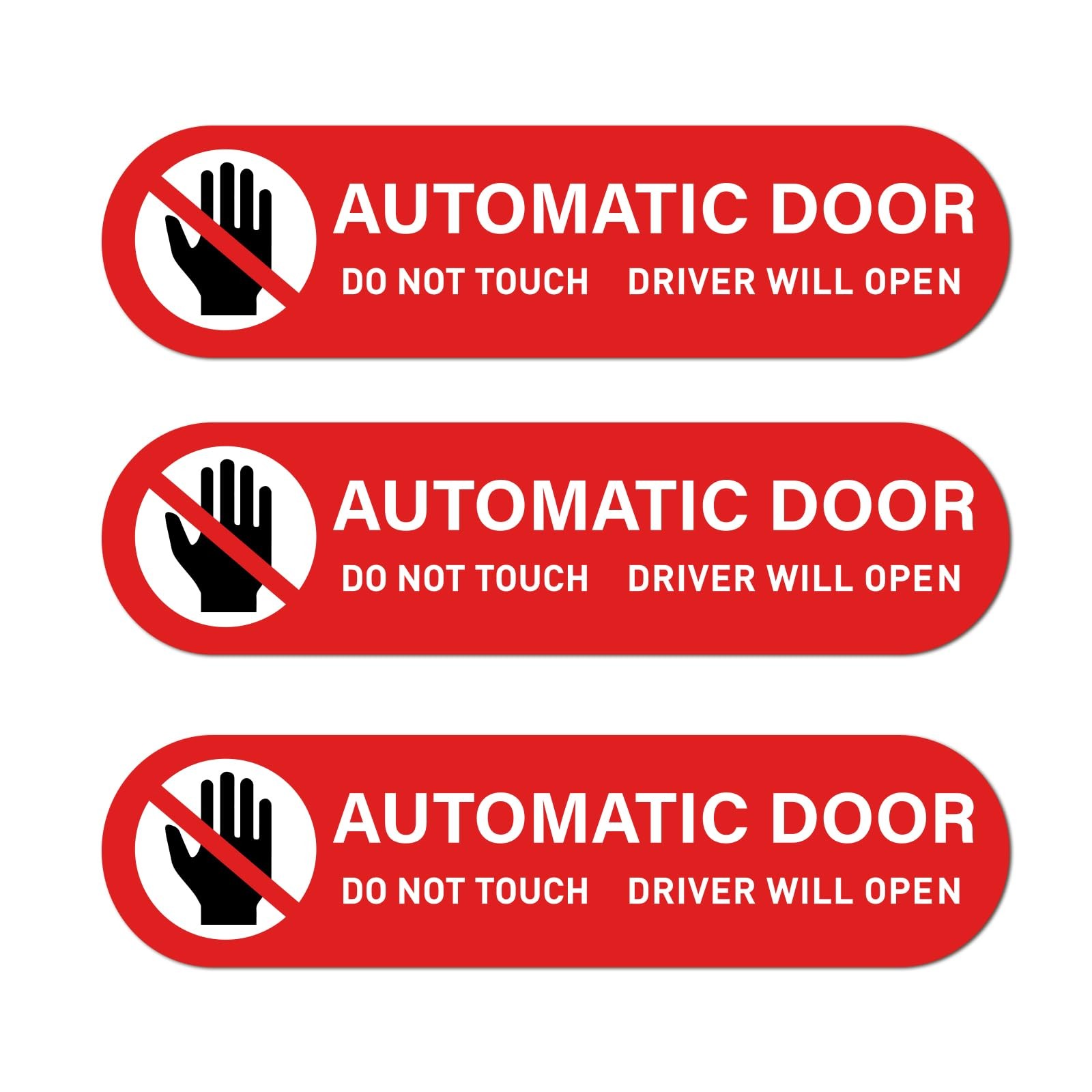 12PCS Automatic Door Car Stickers, Alert Decal for Automatic Sliding Doors,