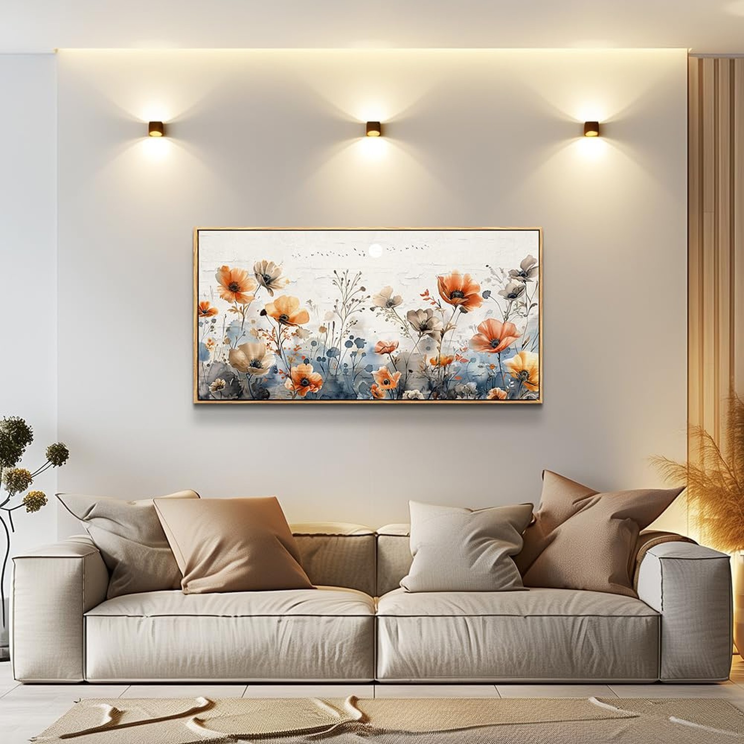QIYILEXWART Wood Framed Large Wall Decor For Living Room Canvas Wall Art For …