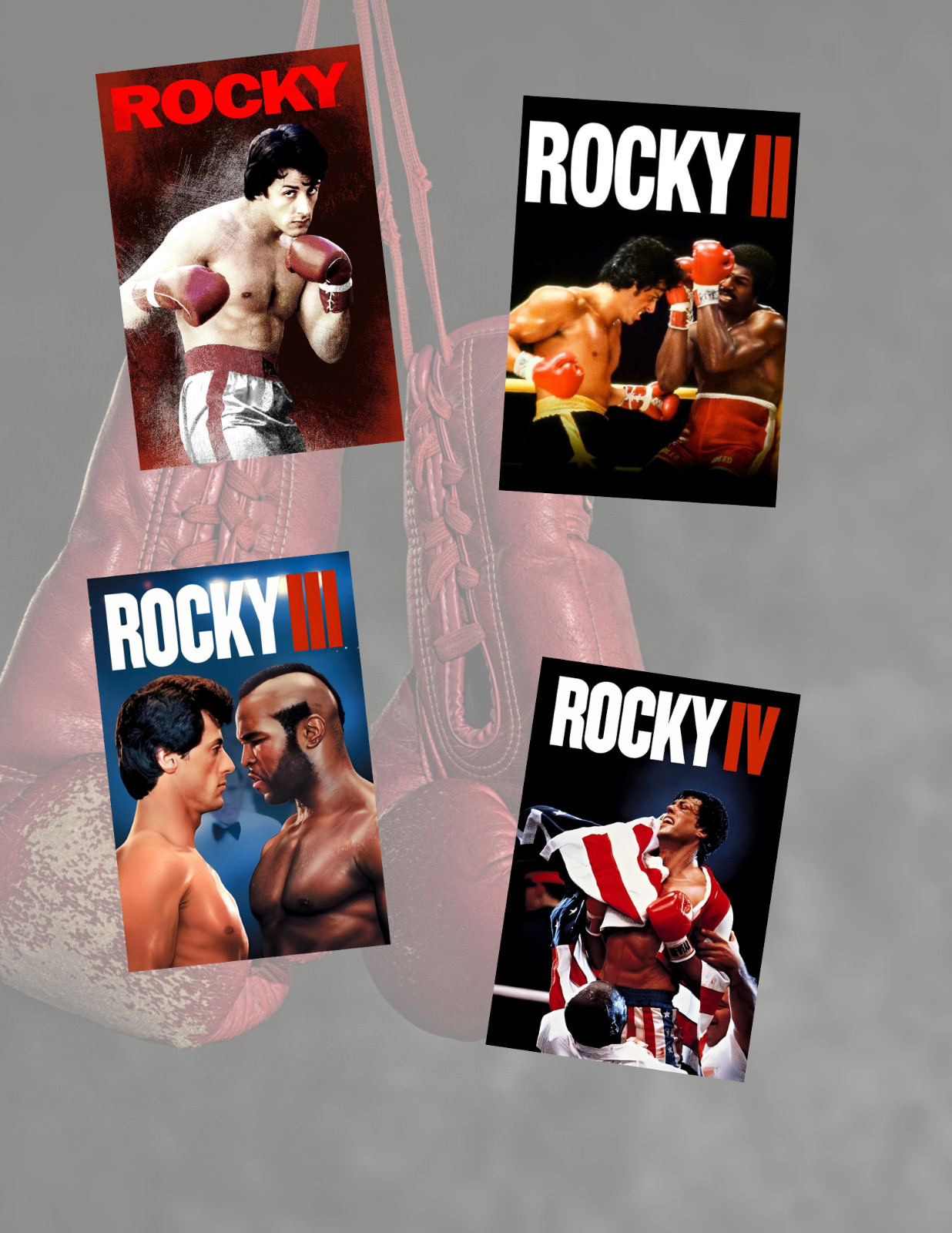 Rocky Movie Posters 4pc Sticker Pack