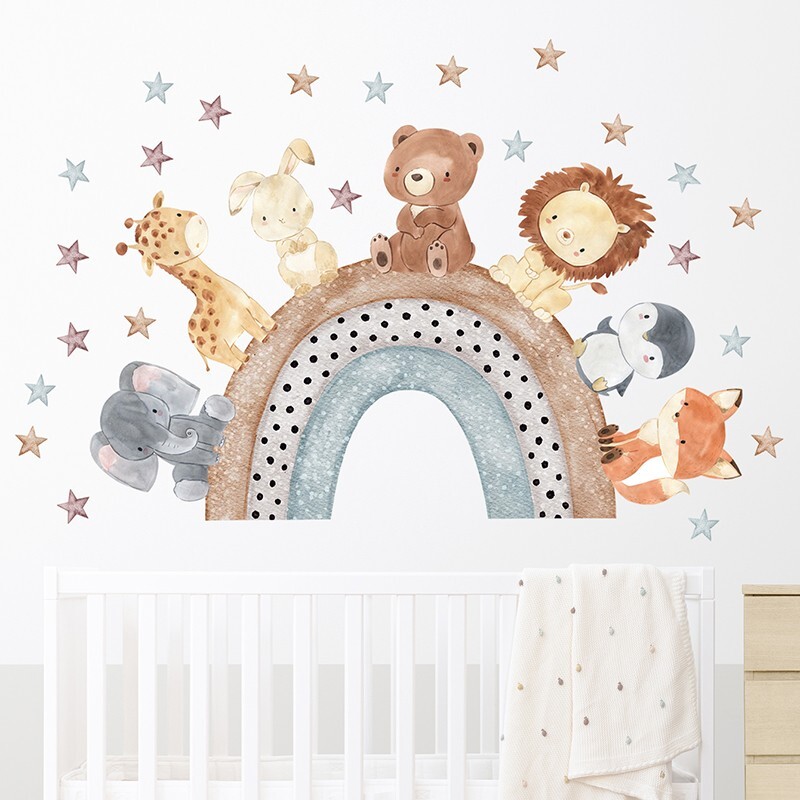 Animal waterproof Wall Sticker Vinyl Decal Decor Removable nursery Kids Art Baby