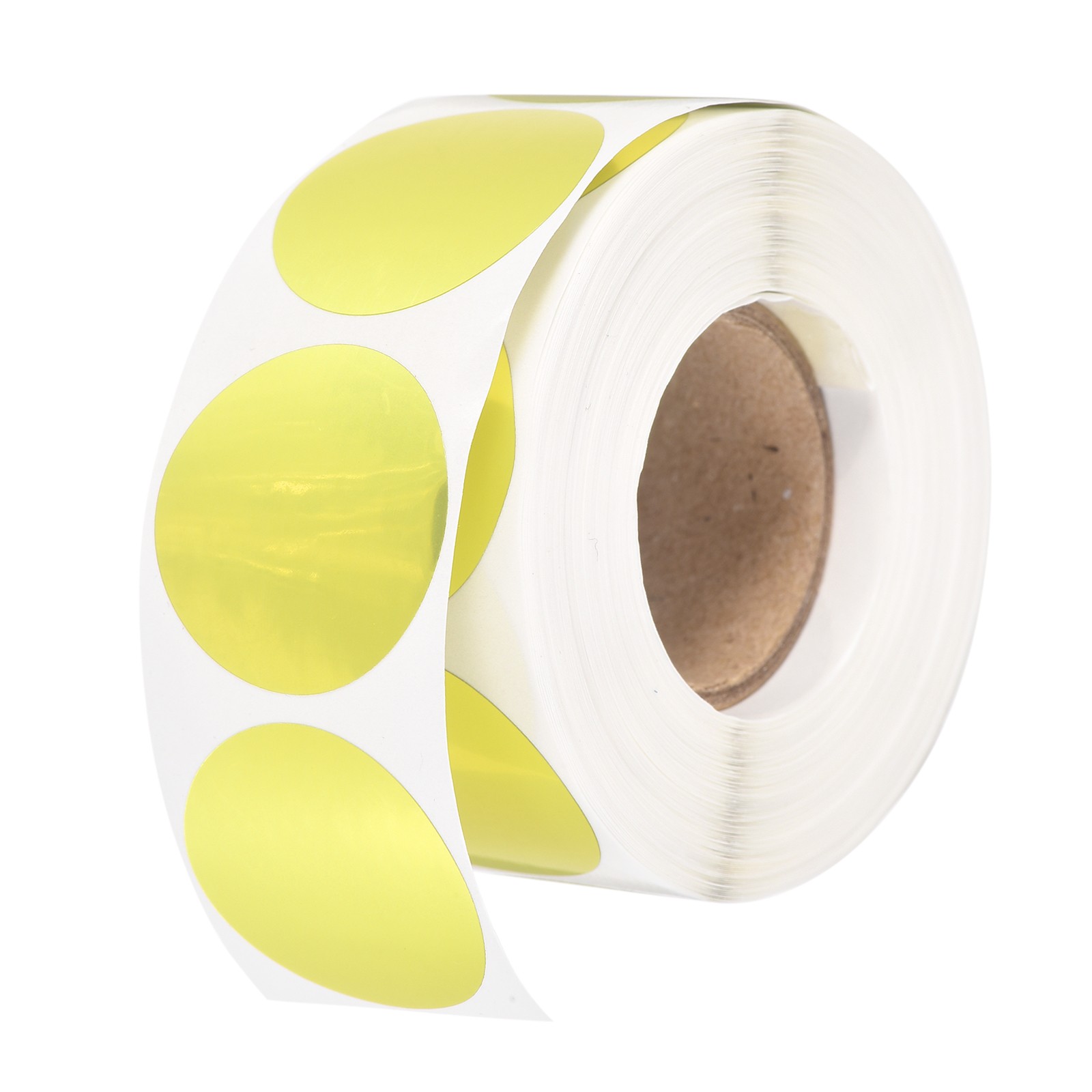 500pcs Round Thermal Label 1×1" Self-Adhesive Thermal Stickers Gold