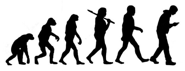 Human Evolution VINYL DECAL Silhouette , Mobile Phone, Cellphone Sticker, funny